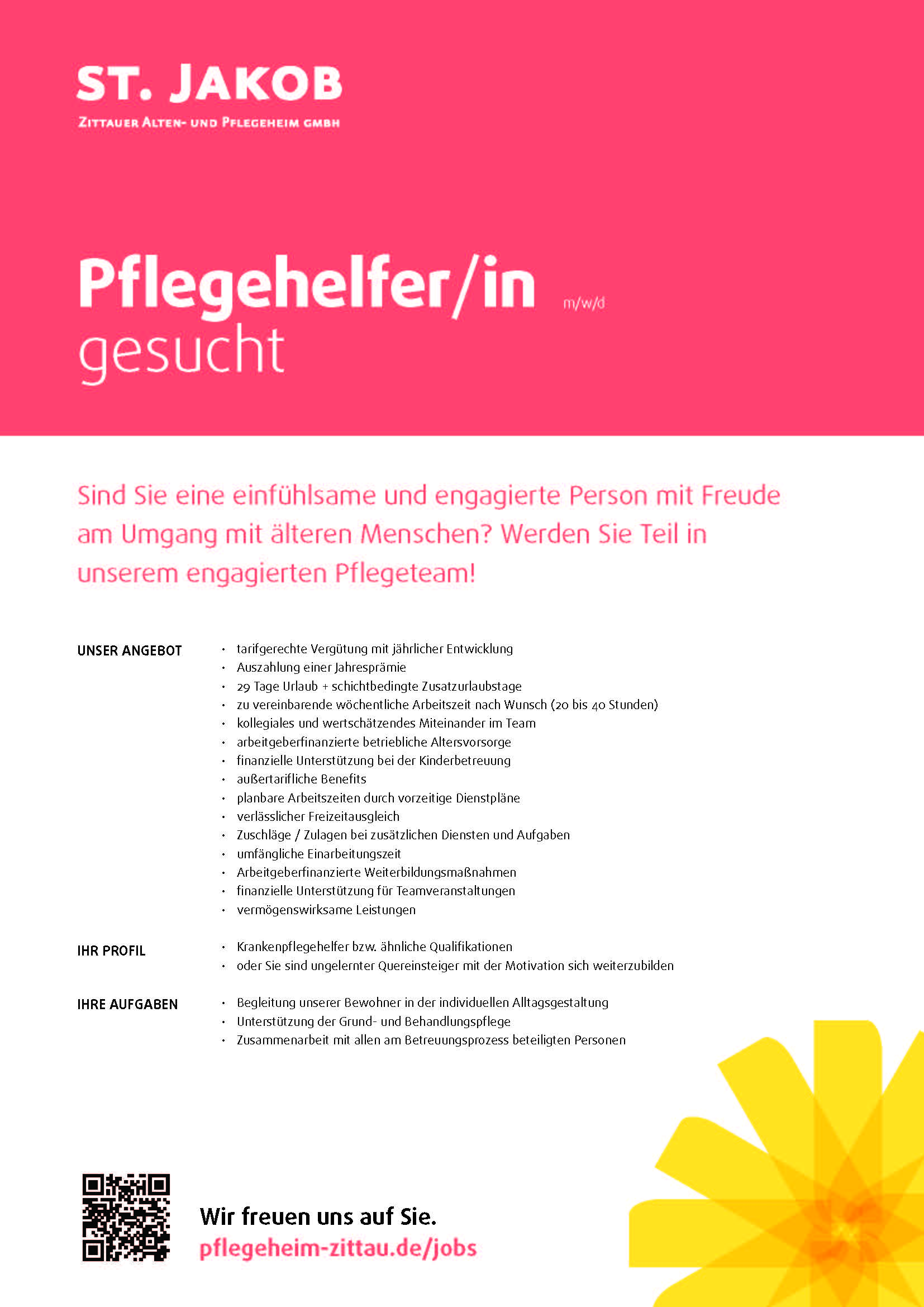 Bild zur Stelle Pflegehelfer (m/w/d)