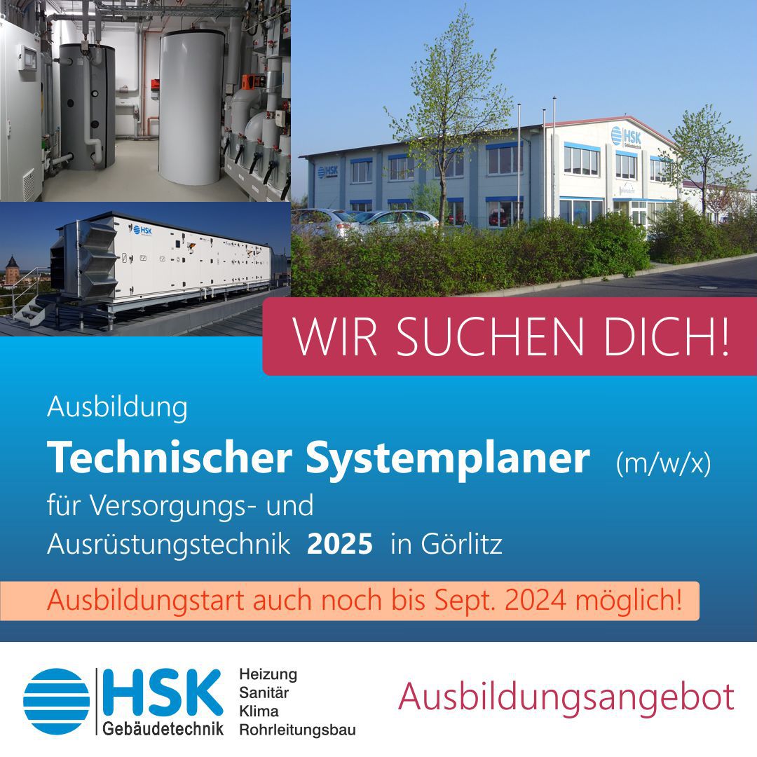 Bild zur Stelle Technische/-r Systemplaner/-in für Versorgungs- und Ausrüstungstechnik (m/w/x) 2025 - Start auch noch bis September 2024 möglich