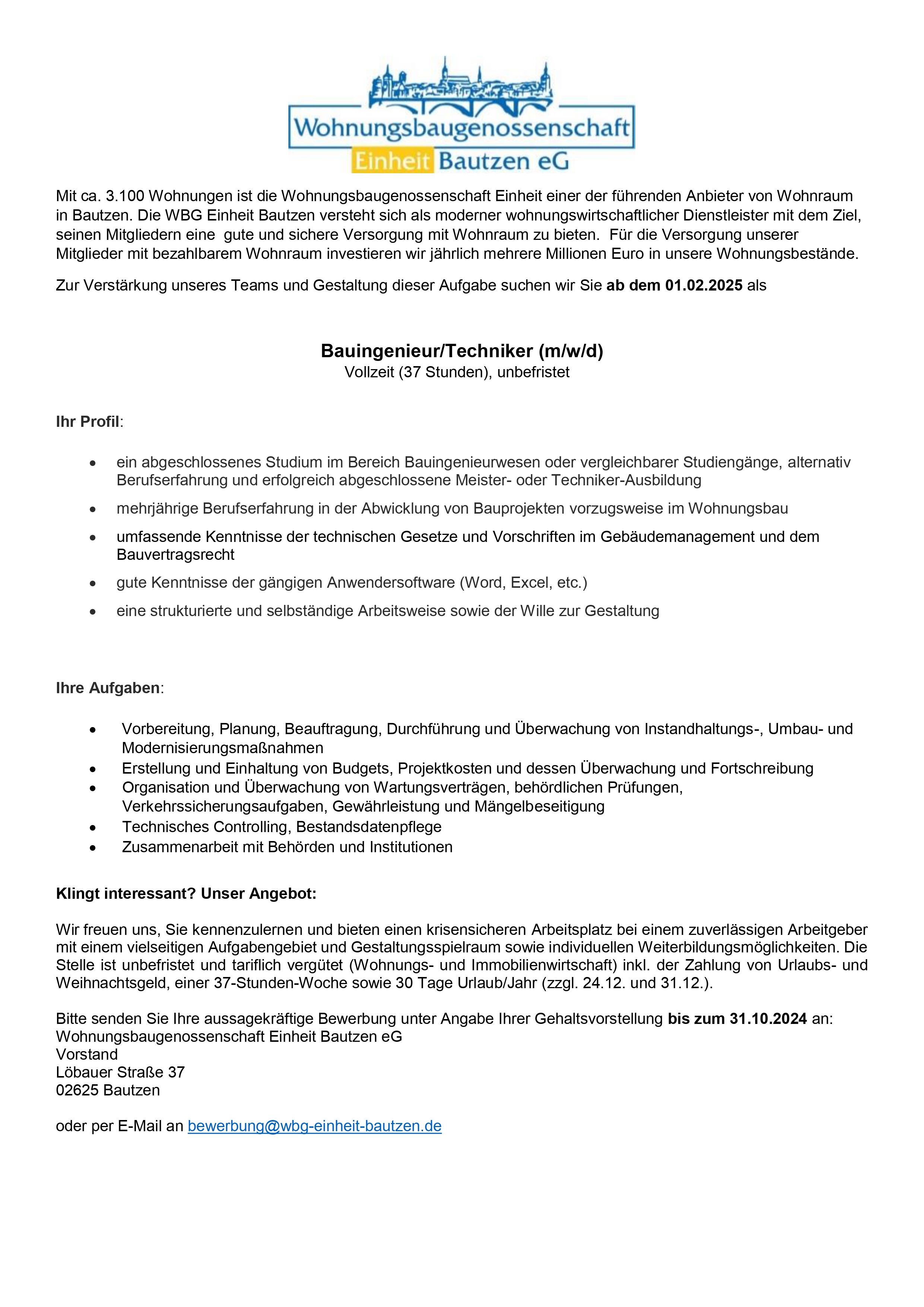 Bild zur Stelle Bauingenieur / Techniker (m/w/d)