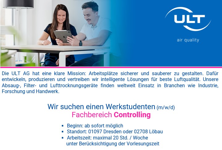 Bild zur Stelle Werkstudent (m/w/d) im Bereich Controlling               