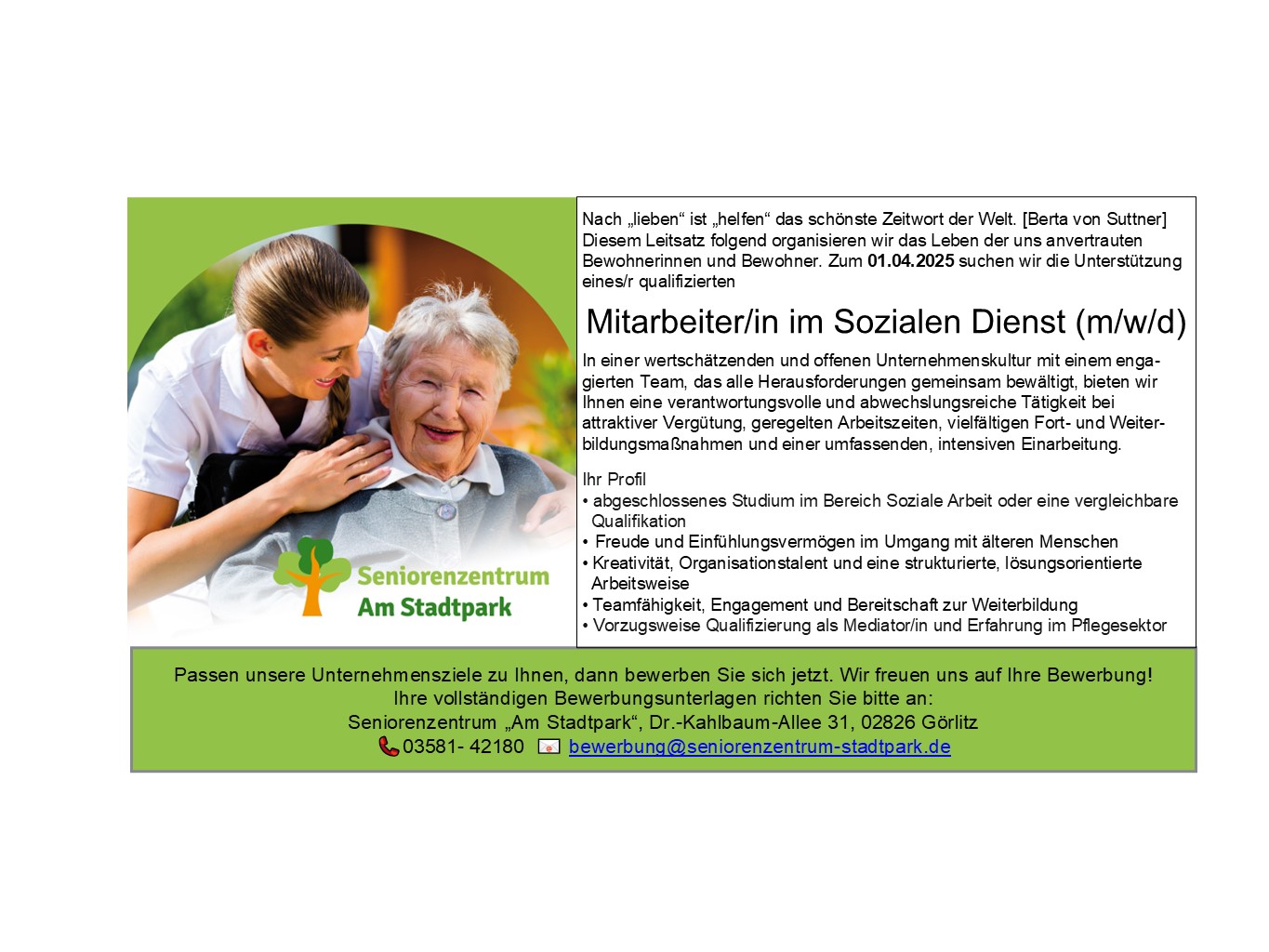 Bild zur Stelle Mitarbeiter/in Soziale Arbeit (m/w/d)